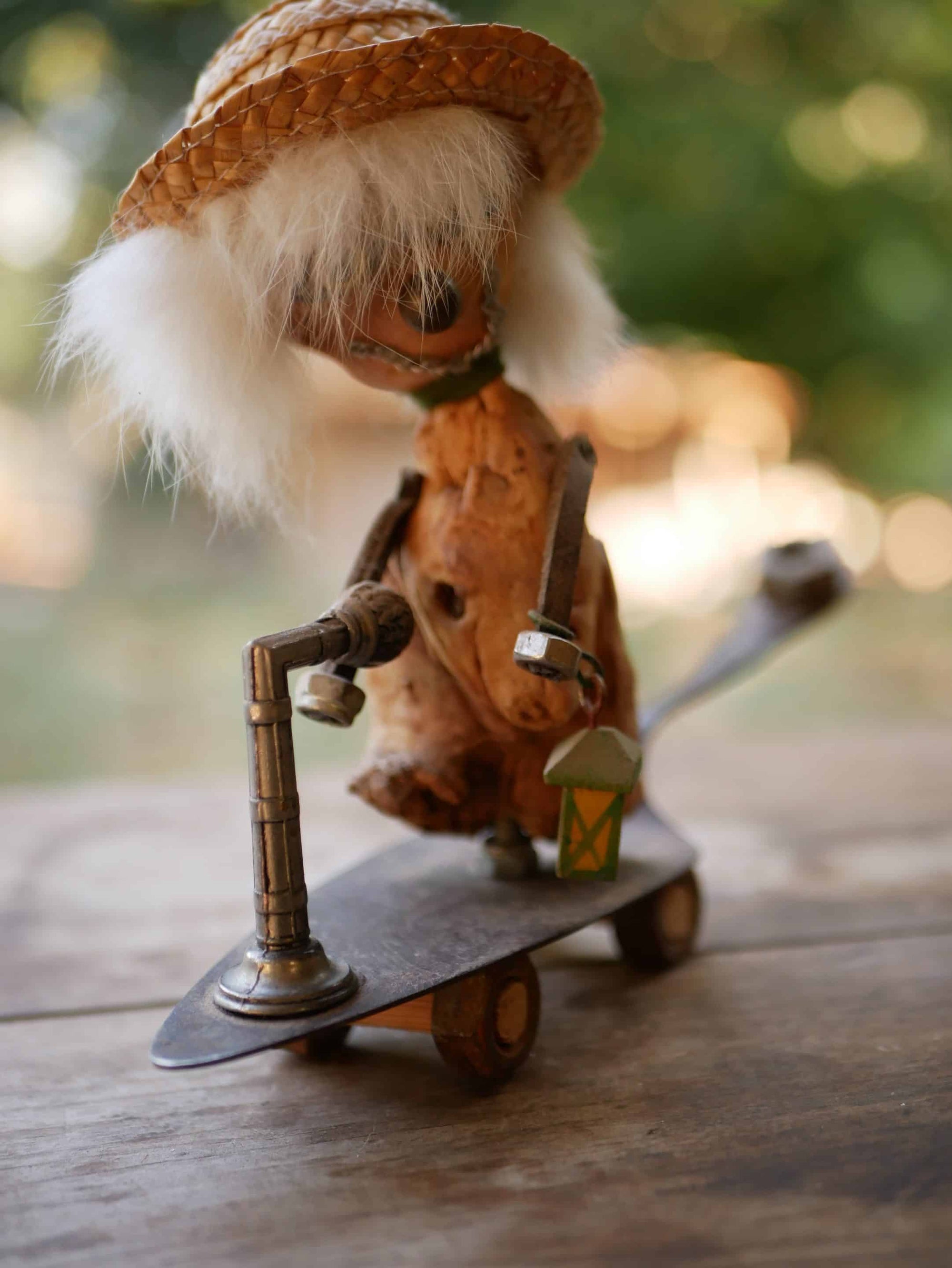 Baumperlen Figur Skateboard Tortenheber