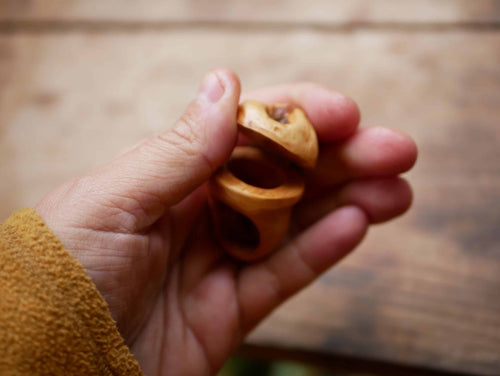 Baumperlen Ring Ringdose zum Öffnen