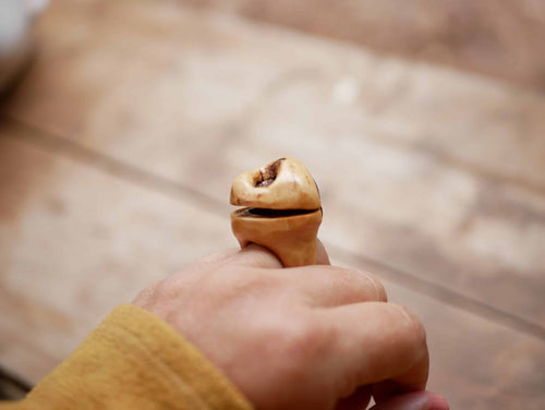Baumperlen Ring Ringdose zum Öffnen
