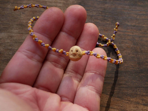 Baumperlenwichtel Armband Makramee