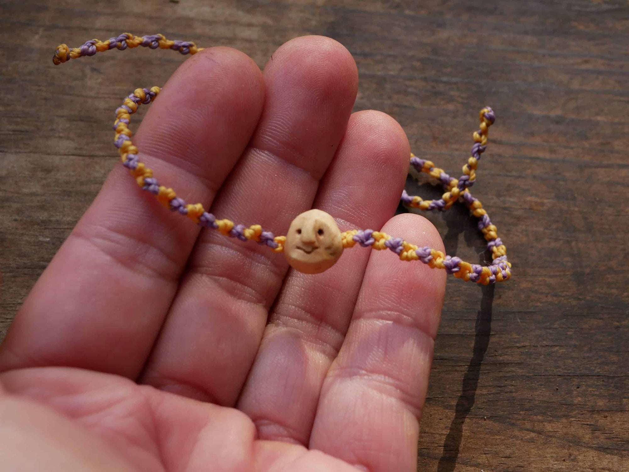 Baumperlenwichtel Armband Makramee