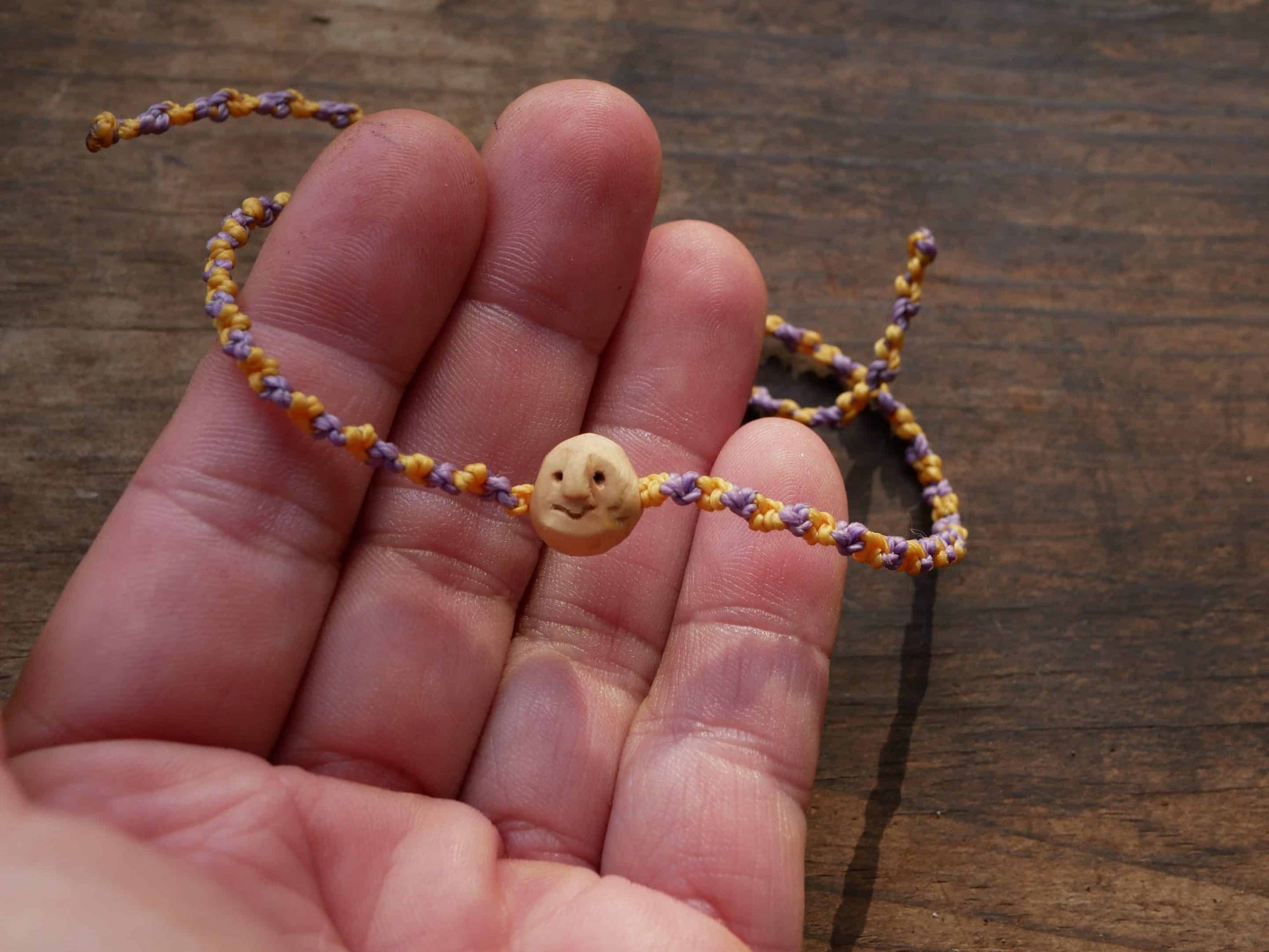 Baumperlenwichtel Armband Makramee