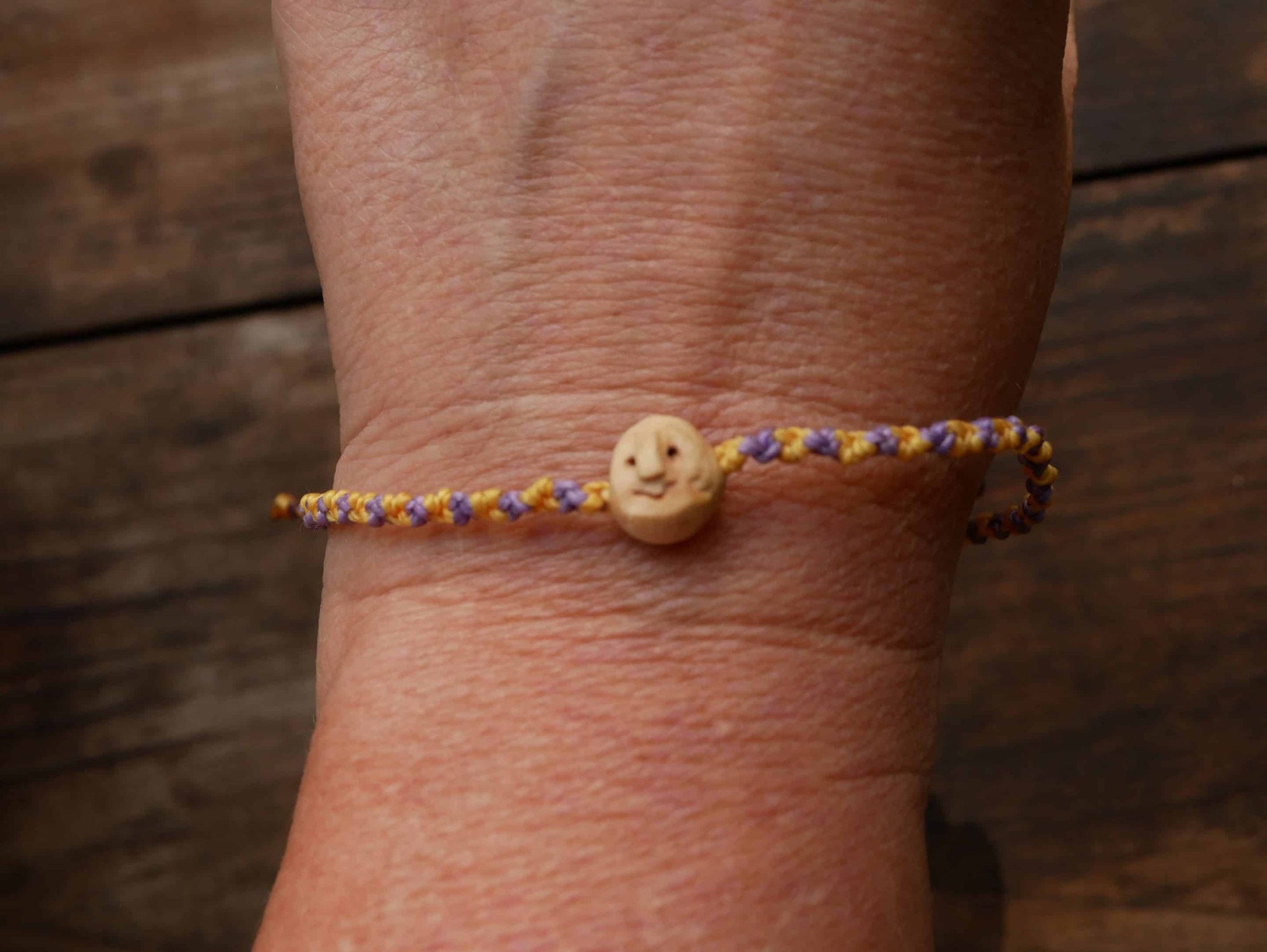 Baumperlenwichtel Armband Makramee
