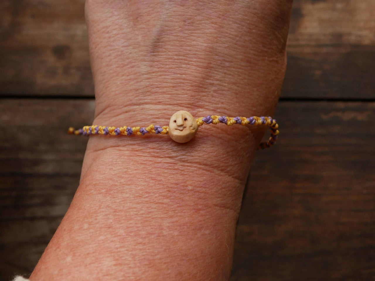 Baumperlenwichtel Armband Makramee