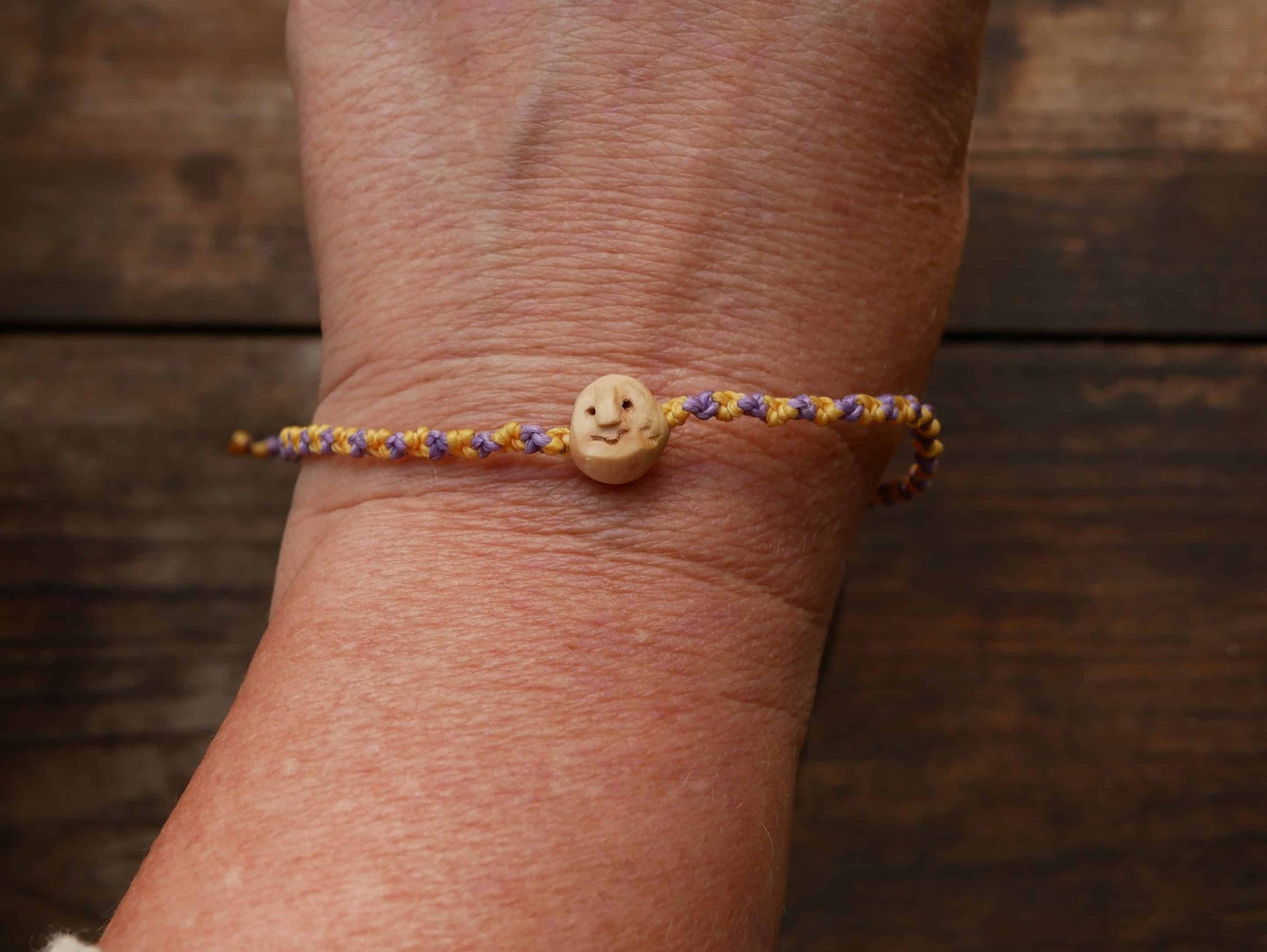 Baumperlenwichtel Armband Makramee