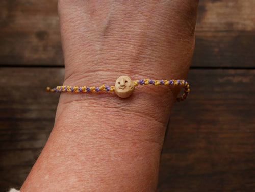 Baumperlenwichtel Armband Makramee