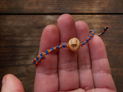 Baumperlenwichtel Armband Makramee