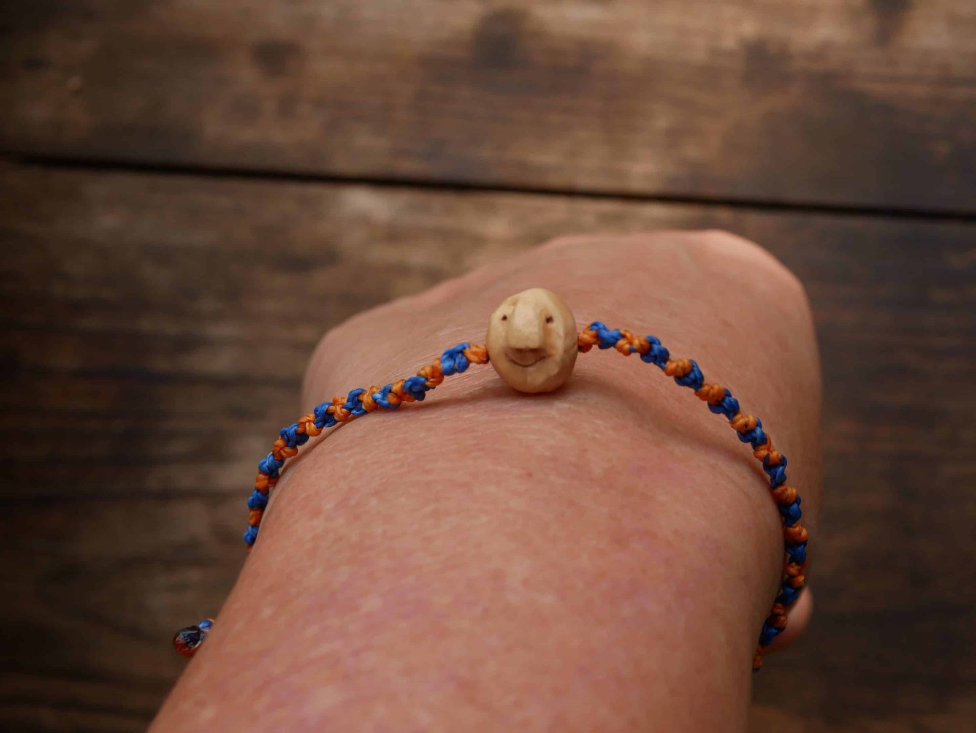 Baumperlenwichtel Armband Makramee