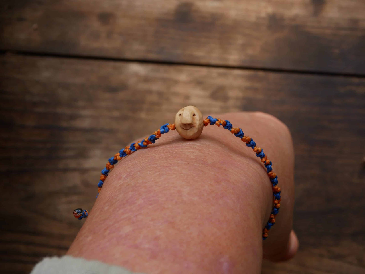Baumperlenwichtel Armband Makramee