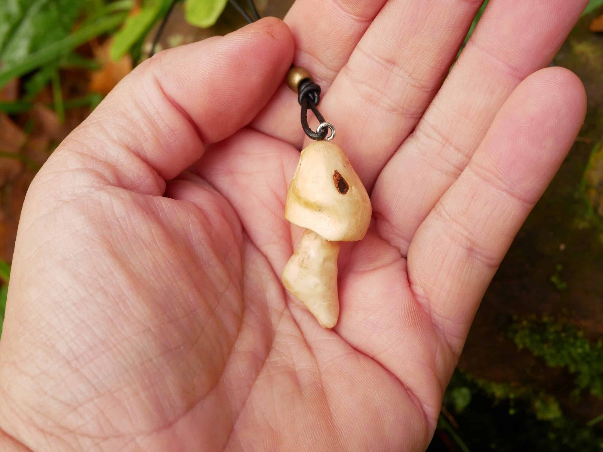 Pilze Kette aus Baumperle
