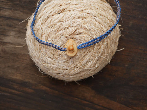 Armband Wichtel aus Baumperle und Makramee