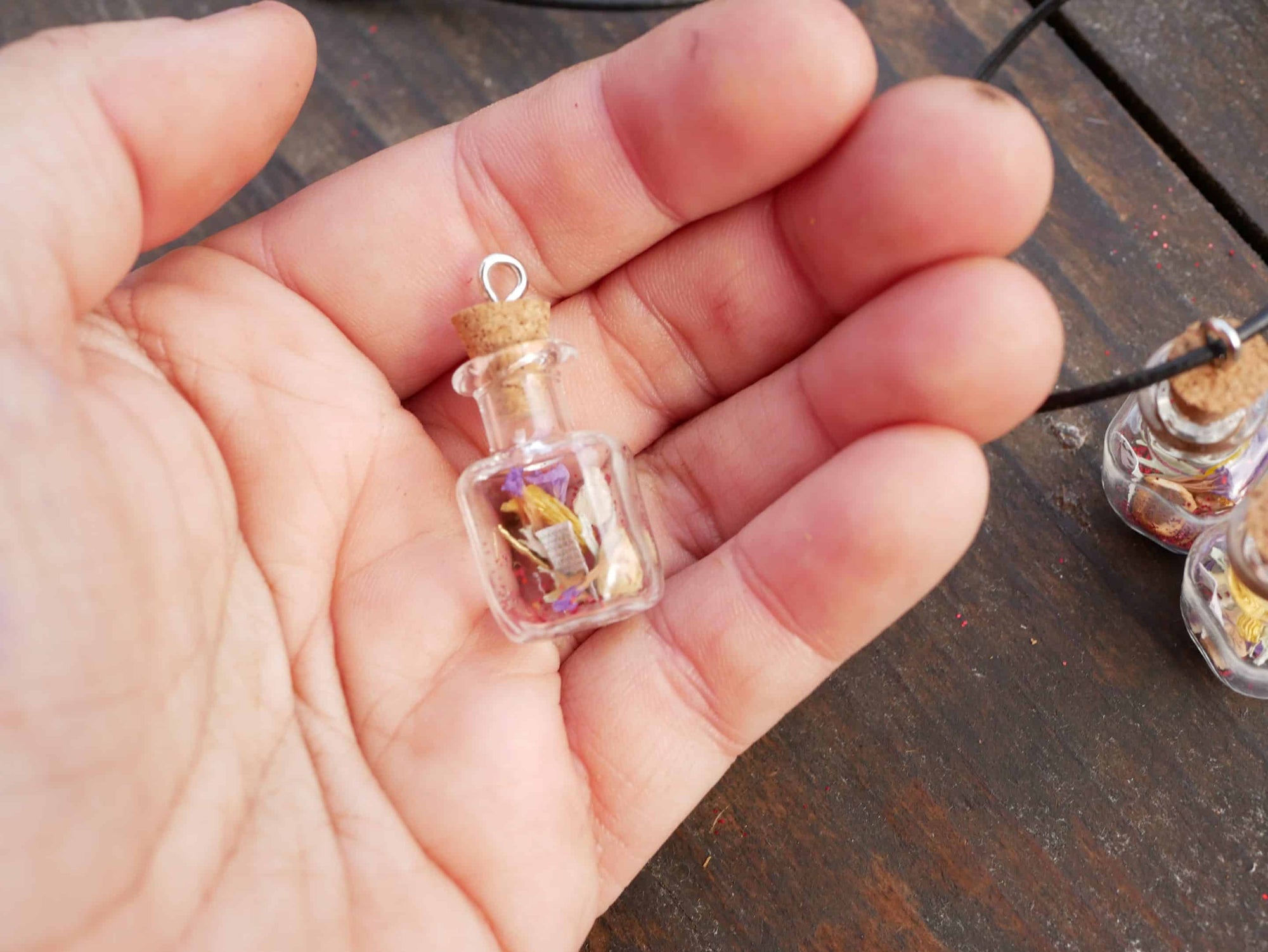 Wunschfläschchen mit Baumperle