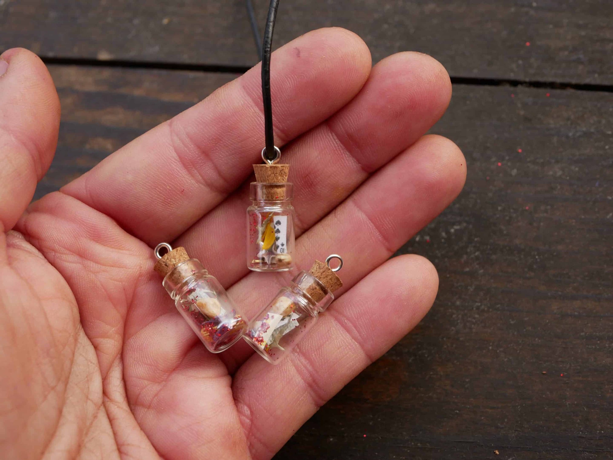 Wunschfläschchen mit Baumperle