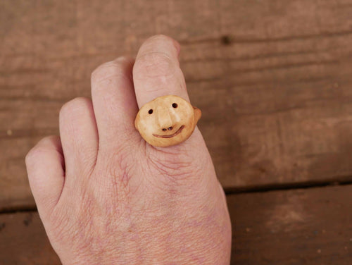 Wichtel Ring aus Baumperle