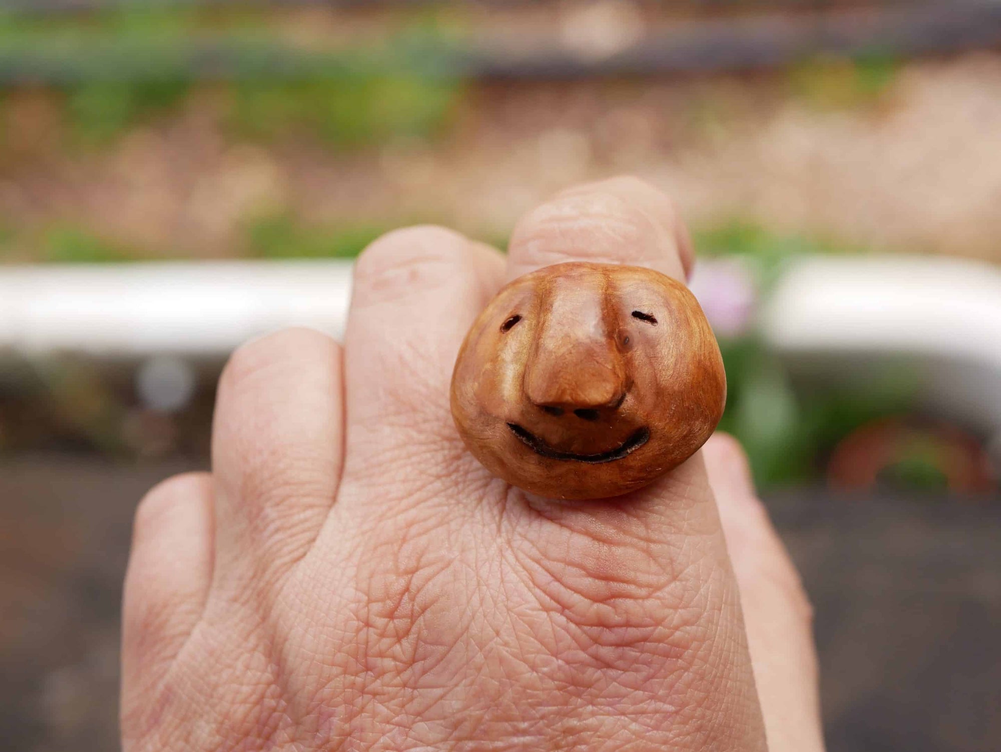 Wichtel Ring aus Baumperle