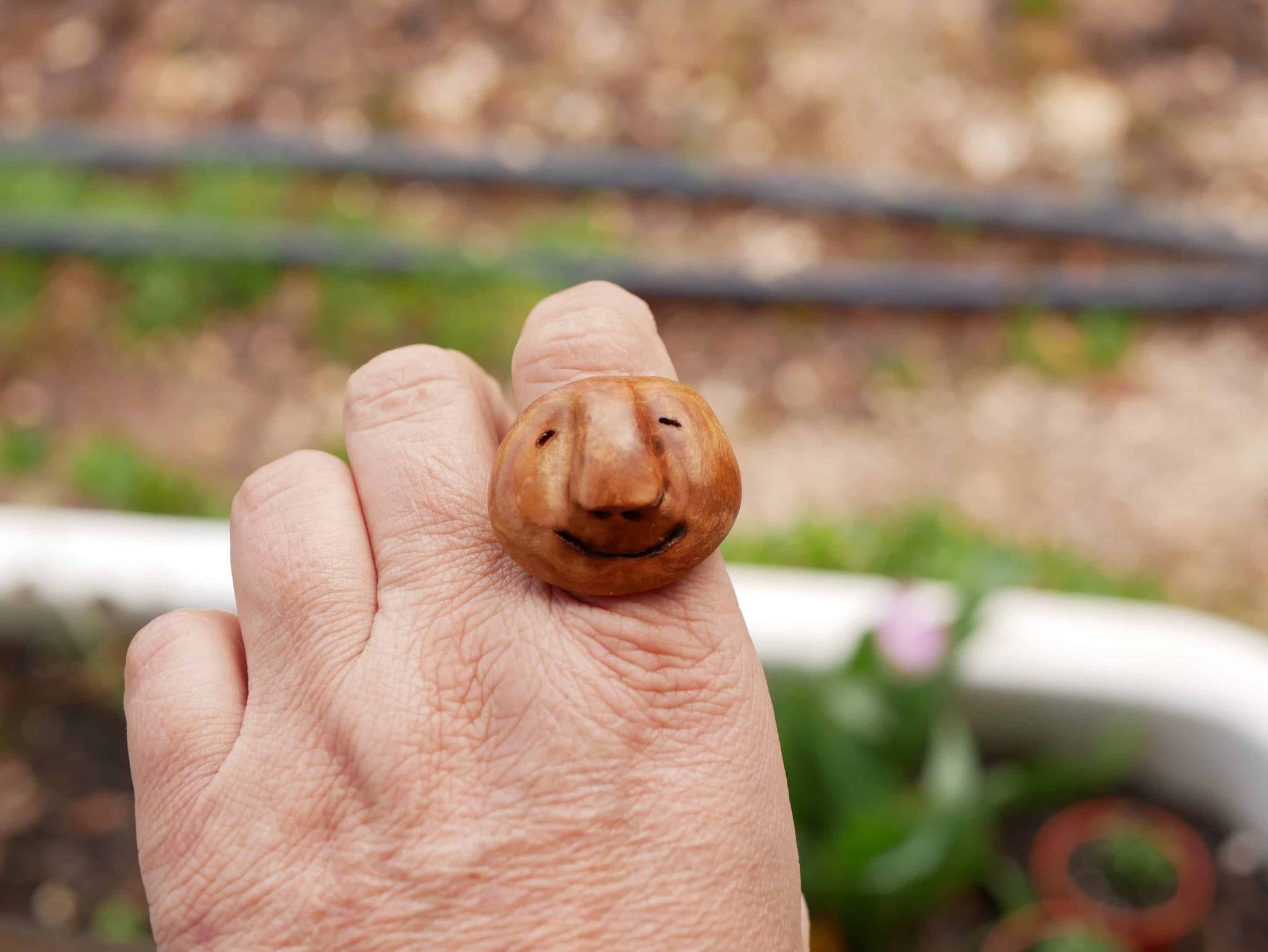 Wichtel Ring aus Baumperle