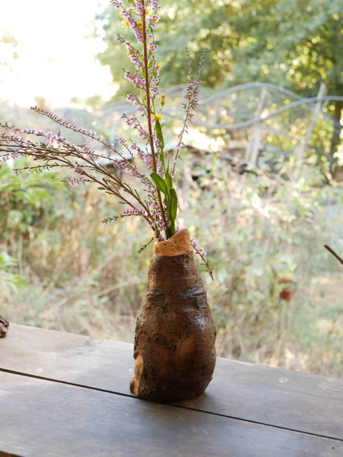 Vase aus Großer Baumperle für Trockenblumen