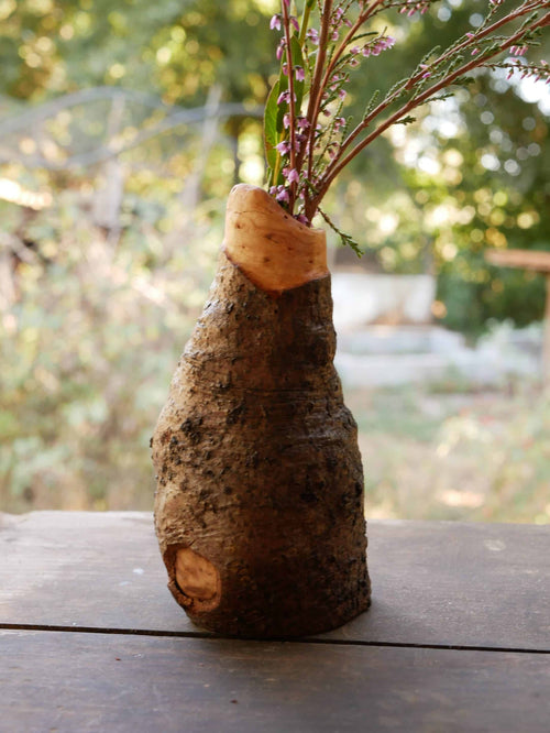 Vase aus Großer Baumperle für Trockenblumen