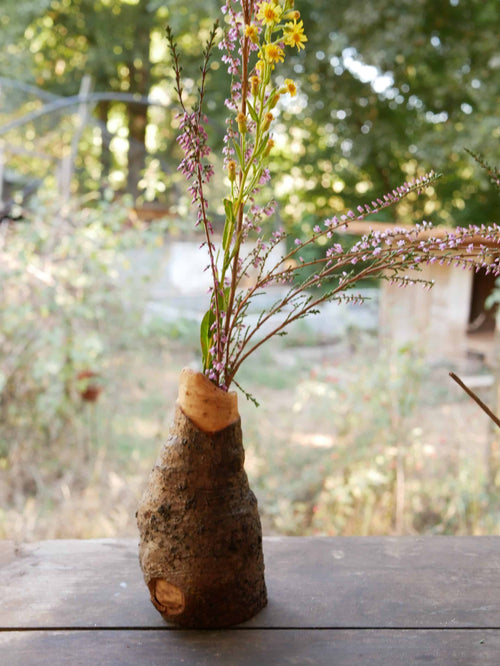 Vase aus Großer Baumperle für Trockenblumen