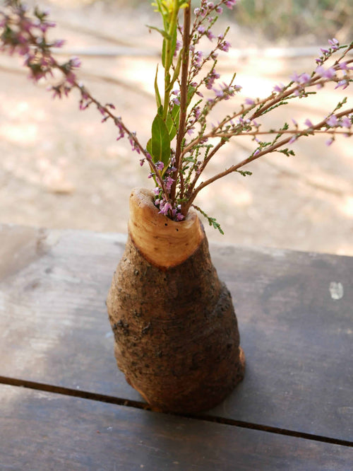 Vase aus Großer Baumperle für Trockenblumen