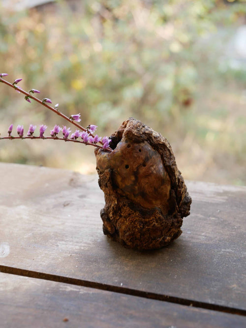Vase aus Großer Baumperle für Trockenblumen