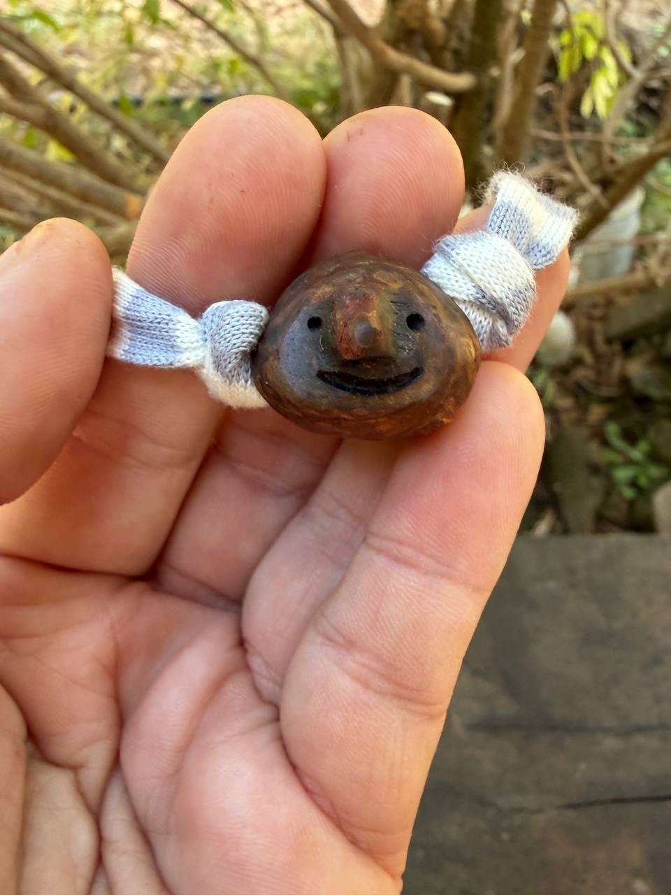 Armbandwichtel Pappli handgeschnitzt aus magischer Baumperle