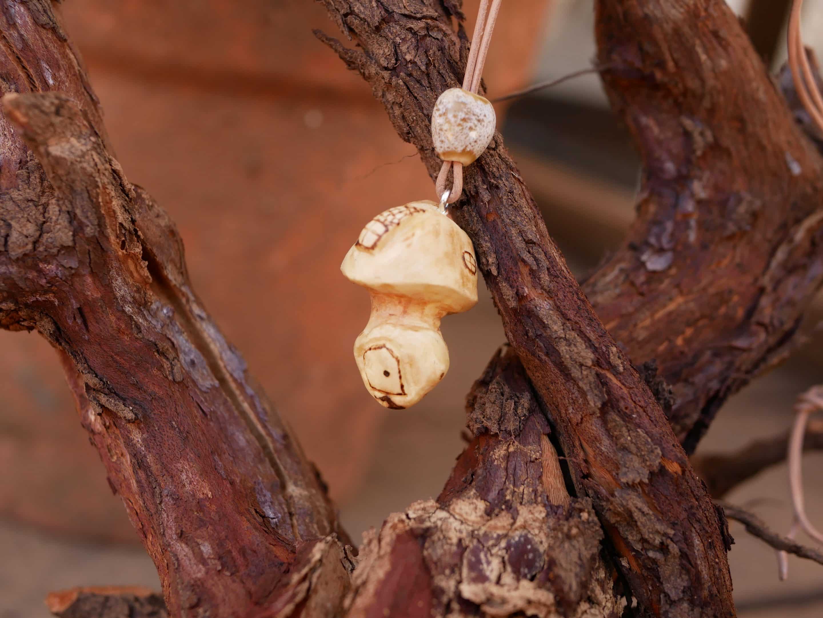 Baumperlenkette ein kleines Pilzhaus