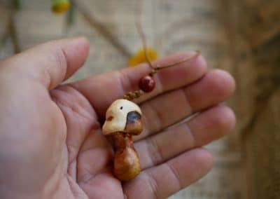 Pilzkette aus Baumperle