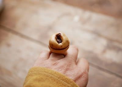 Baumperlen Ring Ringdose zum Öffnen