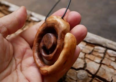 Baumperlen Spirale Kette