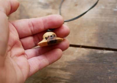Ufo Kette Baumperle gedrechselt