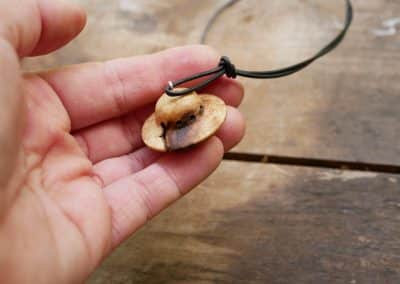Ufo Kette Baumperle gedrechselt