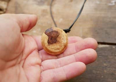 Ufo Kette Baumperle gedrechselt
