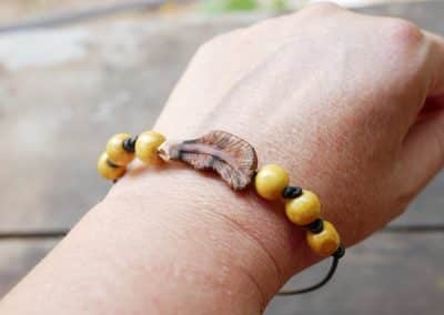 Armband Feder Baumperle