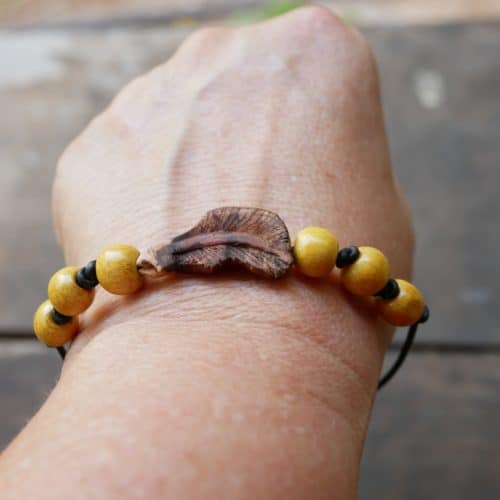 Armband Feder Baumperle