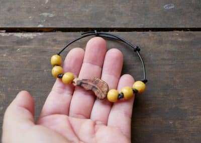 Armband Feder Baumperle