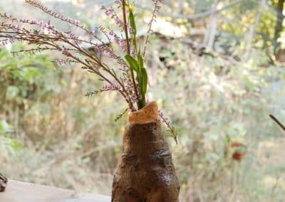 Vase aus Großer Baumperle für Trockenblumen