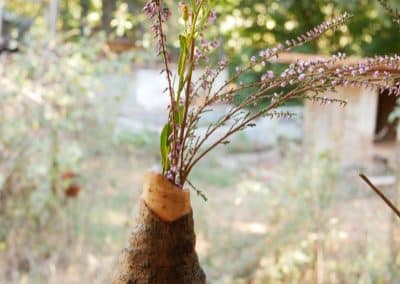 Vase aus Großer Baumperle für Trockenblumen