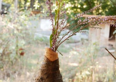 Vase aus Großer Baumperle für Trockenblumen