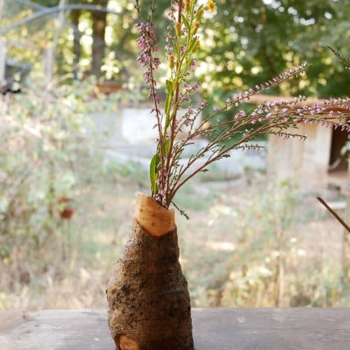 Vase aus Großer Baumperle für Trockenblumen