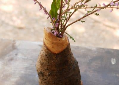 Vase aus Großer Baumperle für Trockenblumen