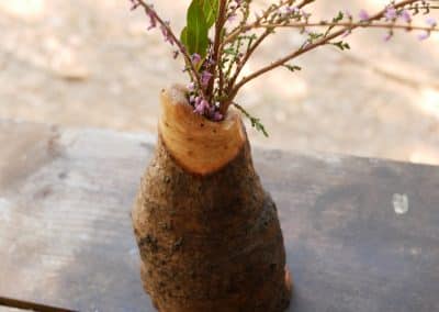 Vase aus Großer Baumperle für Trockenblumen