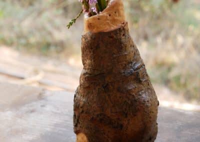 Vase aus Großer Baumperle für Trockenblumen
