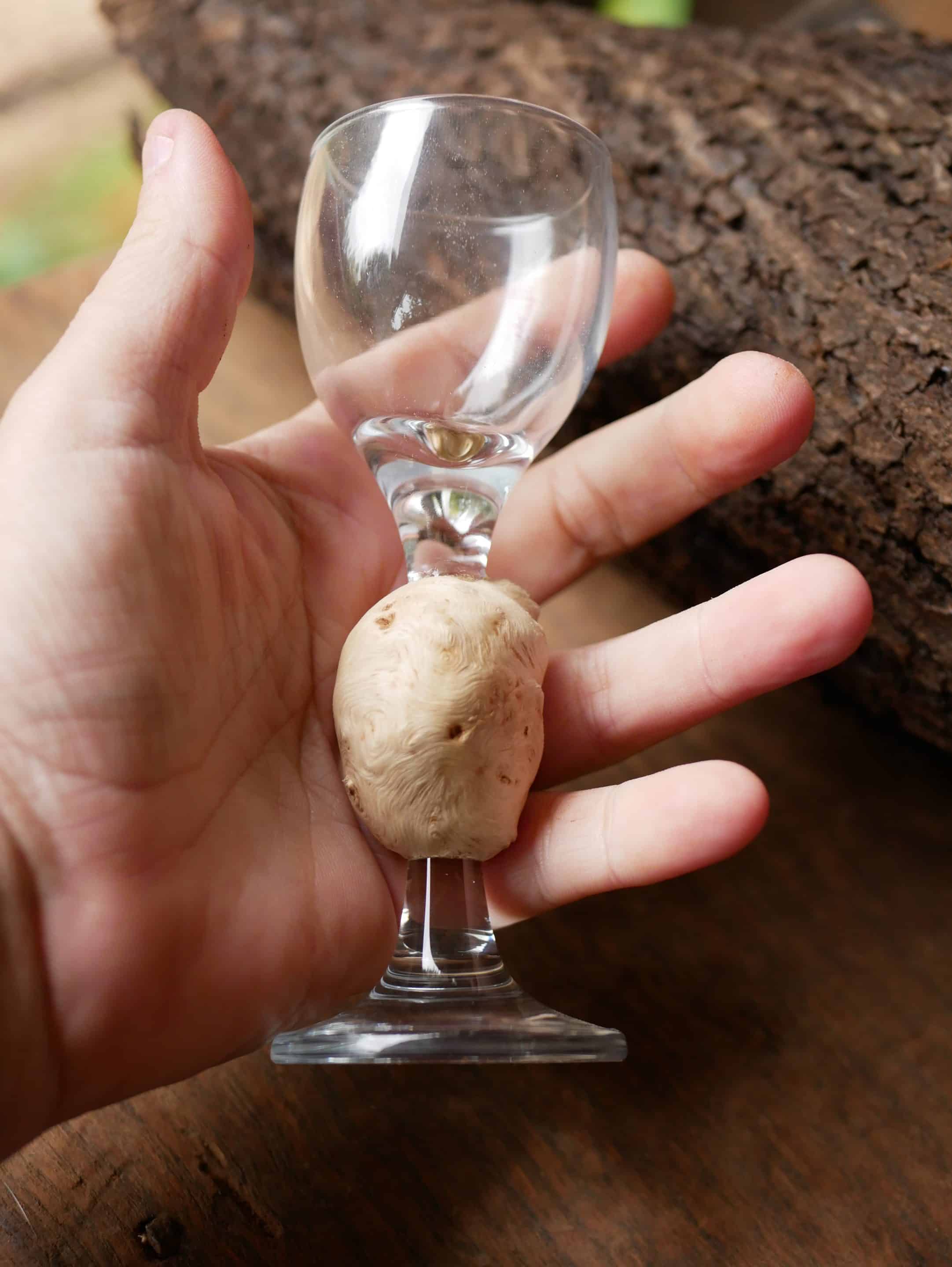 Likörglas mit Baumperle