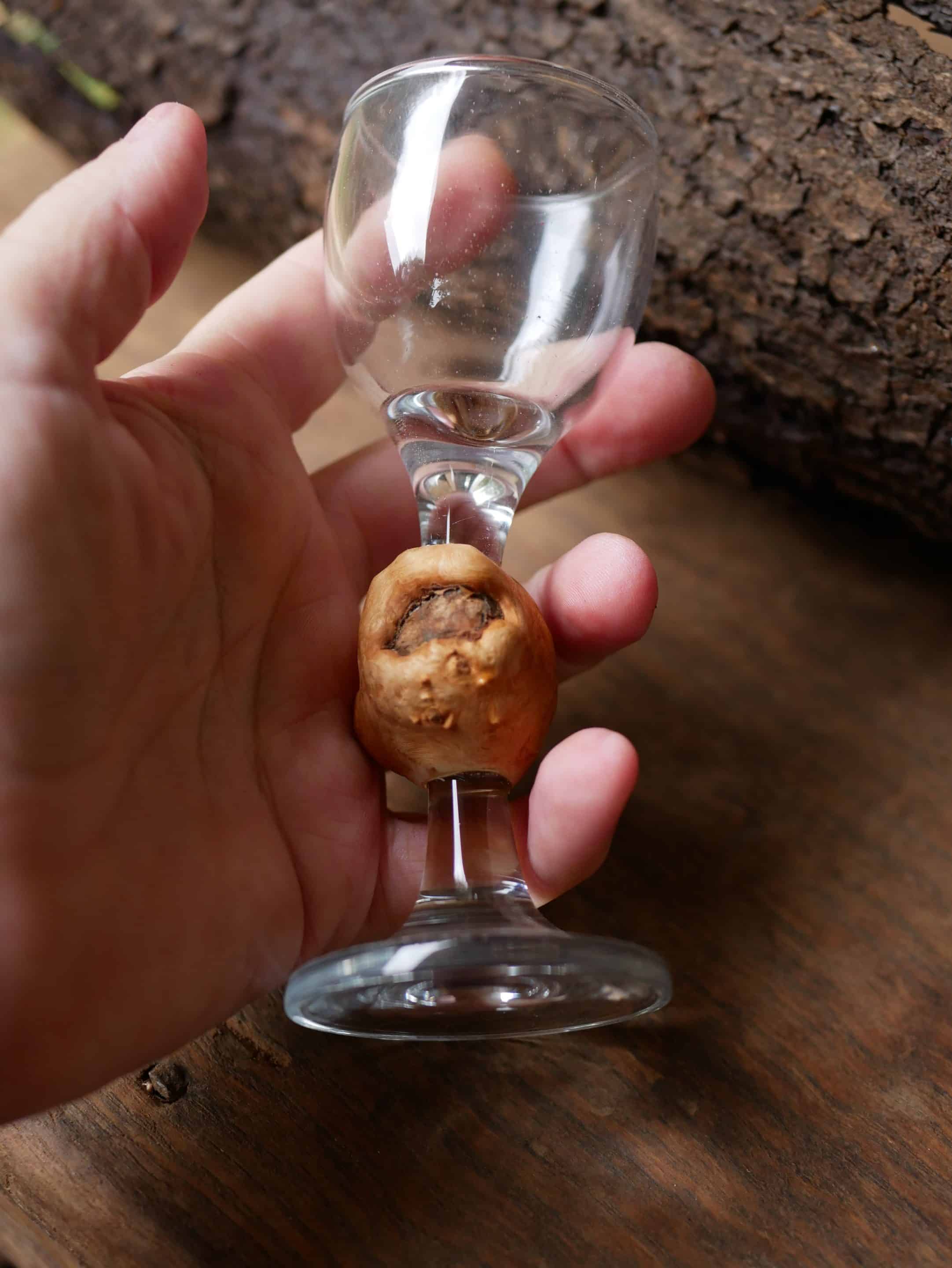 Likörglas mit Baumperle