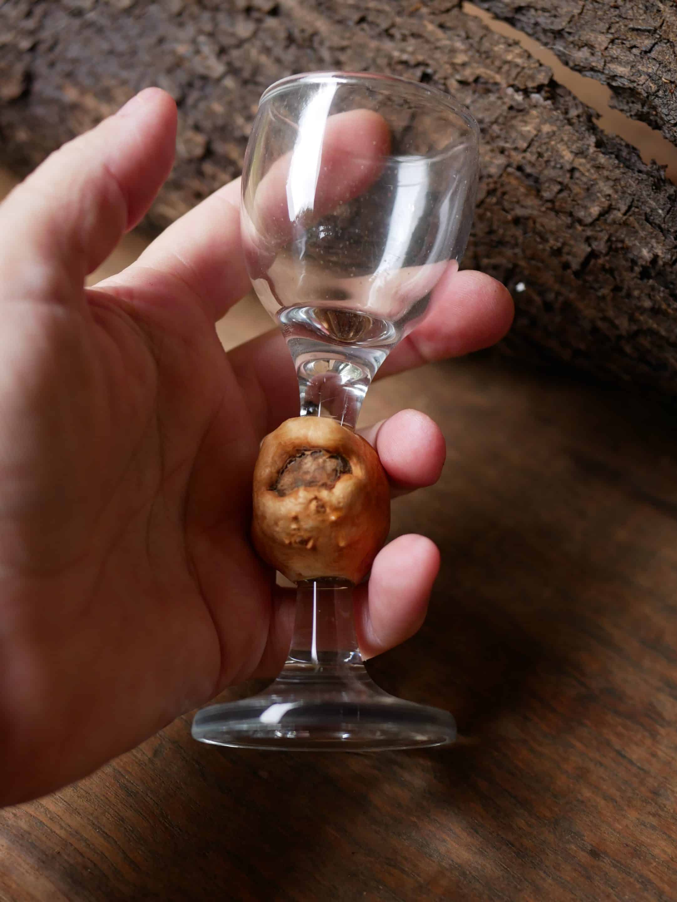 Likörglas mit Baumperle