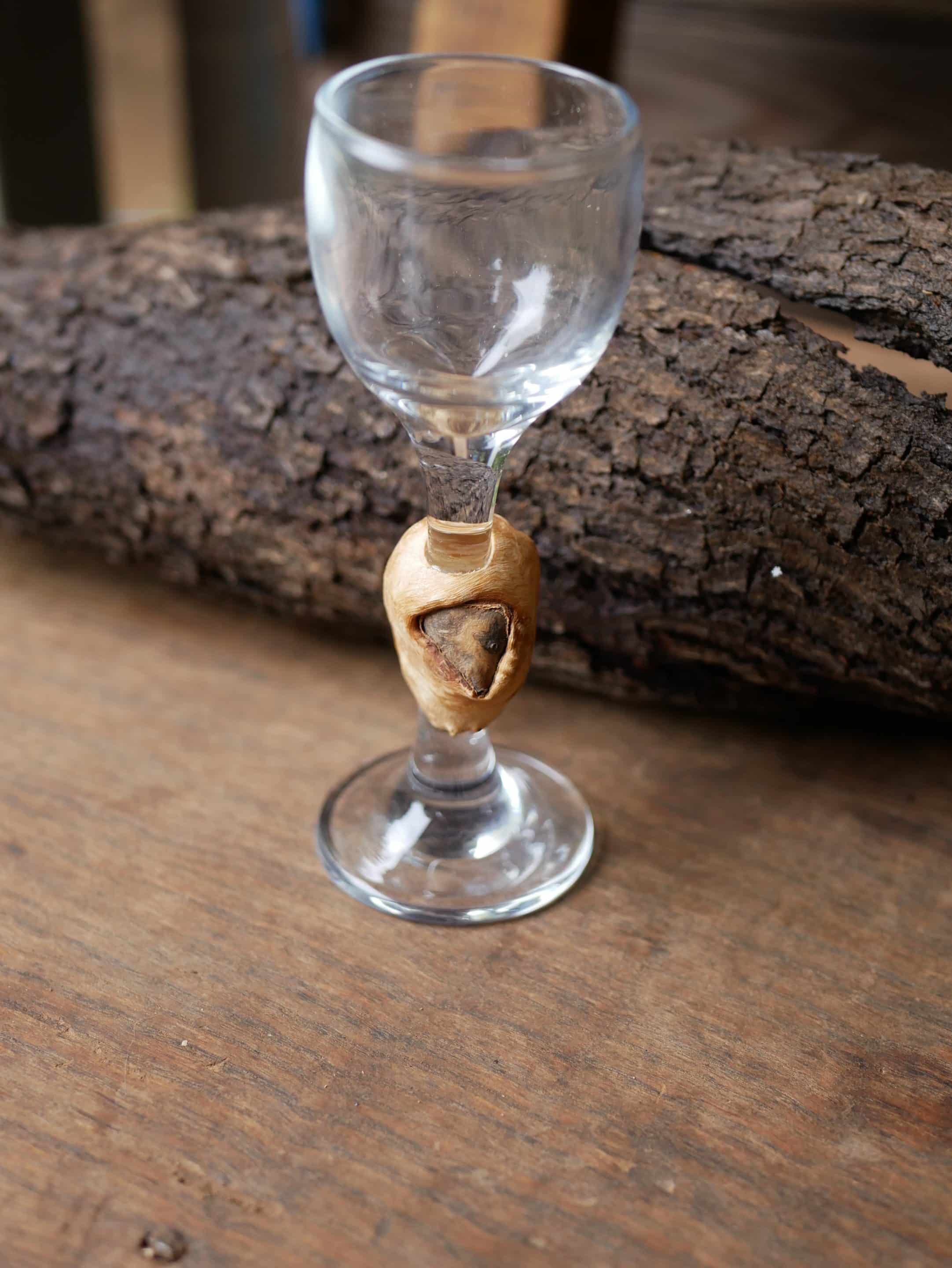 Likörglas mit Baumperle
