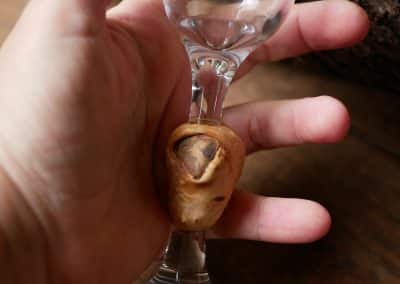 Likörglas mit Baumperle