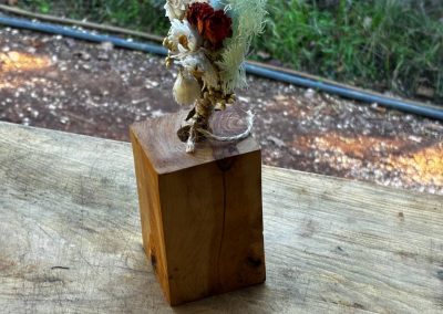 Trockenblumen Vase aus Olivenholz