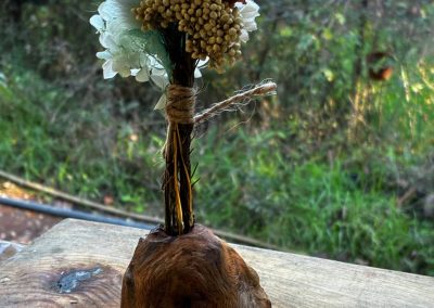 Vase für Trockenblumen aus Baumperle